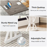 Tribesigns 70.8-Inch Executive Desk, Large Computer Office Desk Workstation, Modern Simple Style Laptop Desk Study Writing Table Business Furniture for Home Office (Grey/White, 70.8 Inch) Tribesigns