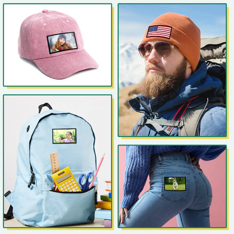 240 Pcs Sublimation Patches Iron on Blank Patches Decorative Blank Patches for Embroidery Hat Backpack Clothes Uniforms DIY Crafts Giegxin