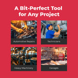 MegaPro 211R1C36RD 1" 13-In-1 Ratcheting Automotive Driver Bits in Red Megapro