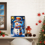 JOOZ Christmas Paint by Numbers Kit for Adults Framed Snowman Paint by Number with Easel Christmas Tree Paint by Number with Frame DIY Christmas Ball Oil Painting Kits for Home Wall Decor 8x12 Inch JOOZ