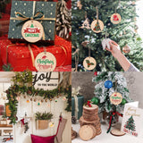 30 Pack Wood Slices for Crafts,2.4-2.8In Unfinished Natural Wood Rounds with Tree Bark.Wood Circles Predrilled with Hole and 20m Rope for Centerpiece Table Decorations,Christmas Ornaments,DIY Gifts VKIZA