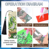 Sitsink Dragon Art Kits - 6 Pc Diamond Bookmarks with Tassels, Fantasy Creature Dragon Painting Kits for Adults Sitsink