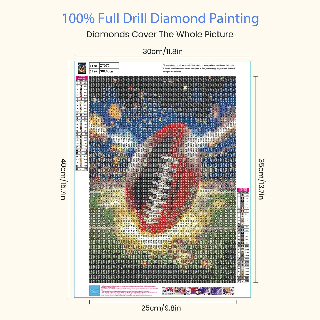 Miwixy Rugby Football Diamond Art Painting Kits for Adults,Super Football Diamond Painting,5D Full Drill Round Sports Diamond Art Dots Canvas for Beginners Home Wall Decor 12 x 16 Inch Miwixy