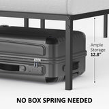 IDEALHOUSE Full Bed Frame with Storage 14 Inch Metal Platform Bed Frame with Steel Slat Support No Box Spring Needed,Mattress Foundation,Easy to Assemble… IDEALHOUSE