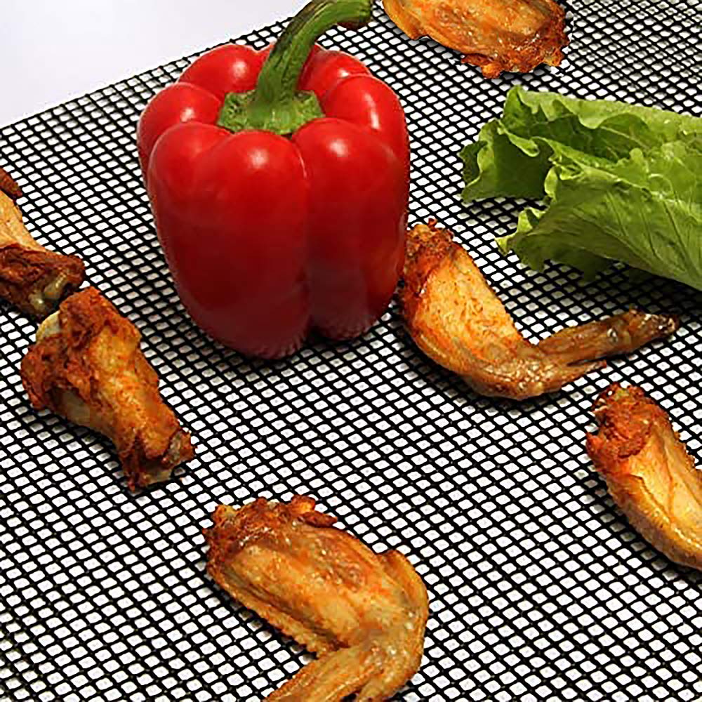LOOCH BBQ Mesh Grill Mat Set of 5 - Heavy Duty Nonstick Mesh Grilling Mats & Barbecue Accessories - Reusable and Easy to Clean - Works on Gas, Charcoal, Electric Grill and More - 15.75 x 13 Inch LOOCH