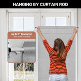 LazBlinds Blackout Roller Shades, No Drill Cordless Blinds for Windows, Roll Up French Door Blinds, Thermal Insulated UV Protection Blinds and Shades for Home and Office (48''W x 72''H, Grey Linen) LazBlinds