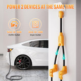 MECMO 30 Amp Dryer Y Splitter to RV/EV, NEMA 14-30P to 14-50R / 14-30R Splitter Power Cord Adapter, Dryer 4-Prong 30 AMP Y Adapter Cable for EV RV Car Charging at Dryer Outlet 250V, STW 10 AWG, 2ft MECMO