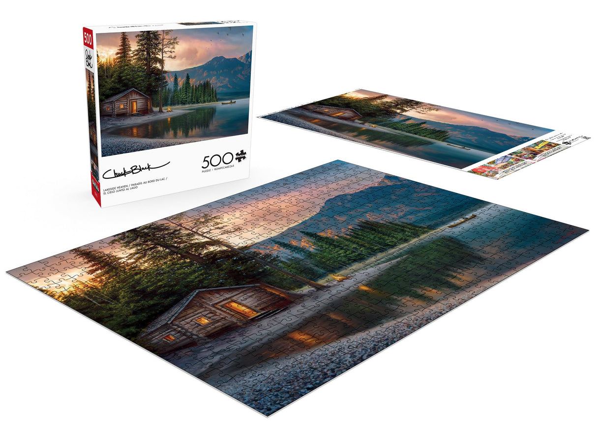 Buffalo Games - Chuck Black - Lakeside Heaven - 500 Piece Jigsaw Puzzle for Adults -Challenging Puzzle Perfect for Game Nights - Finished Size is 21.25 x 15.00 Buffalo Games