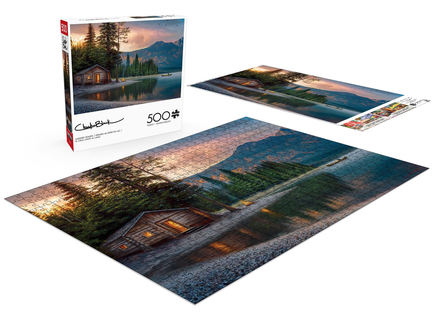 Buffalo Games - Chuck Black - Lakeside Heaven - 500 Piece Jigsaw Puzzle for Adults -Challenging Puzzle Perfect for Game Nights - Finished Size is 21.25 x 15.00