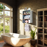 WOODEXPE Galvanized Wash Tub with Shelves Rustic Bathroom Decor Rustic Farmhouse Bathroom Shelf WOODEXPE