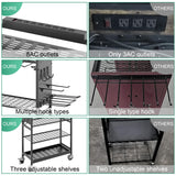 Power Tool Organizer Cart with Charging Station, Garage Rolling Storage with Drill Holder, Utility Rack for Cordless Tools, Battery & Screwdriver Shelf on Wheels, Tool Chest,Gifts for Dad Husband Sttoraboks