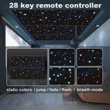 JBER Acoustic Panels, Self-Adhesive Soundproof Wall Art Painting with Fiber Optic Starlight Flashes, Celling Decoration - Fire & Noise Proof for Studio, Office, Home (Starry Sky, 72" × 48", 6Pcs) JBER