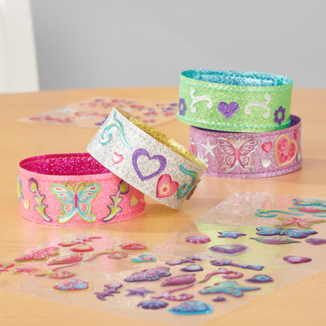 Melissa & Doug Design-Your-Own Bracelets With 100+ Sparkle Gem and Glitter Stickers Melissa & Doug