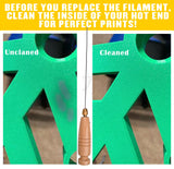 Asbrot 3P - Poke Pin Pusher, 3D Printer Cleaning Filament Clog Tool, Must-have for Printing Clogged Extruder, Hotend, Heatsink, Throats, Nozzles, Diameter 1.6mm, Length 160mm, Maintenance Kit, Cleaner Asbrot