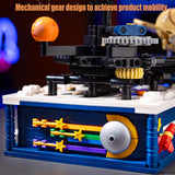 Rotating Solar System Building Blocks with Light Toy, Children's Education STEM Experiment Toy, Astronomical Science Toy, with Rocket Model, Gift for Boys 8-14 Years Old, 775 Piece Building Blocks Set CAEROKEERL