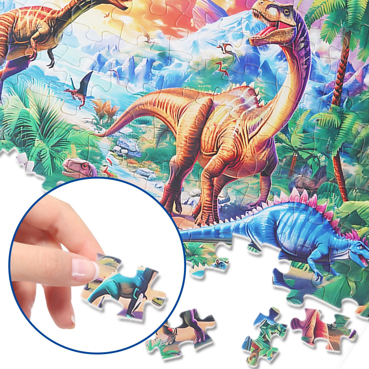 Large Piece Dinosaur Jigsaw Puzzle for Kid Boys Ages 4-10 Year Old 100 Pieces Jigsaw Puzzles for Kids Ages 4-6 Educational Toys for Children Boys Girls Ages 4-6 6-8 8-10 TOCHILD