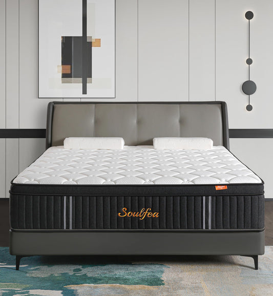 Soulfea Full Size Mattress,12 Inch Hybrid Full Mattress in a Box with Memory Foam & Individual Pocket Spring for Edge Support,Pressure Relief,Medium Firm,CertiPUR-US.