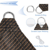 E&K Sunrise 10' x 15' Sun Shade Sail Rectangle Canopy Shade Cover UV Block for Patio Backyard Garden Outdoor (Brown) E&K