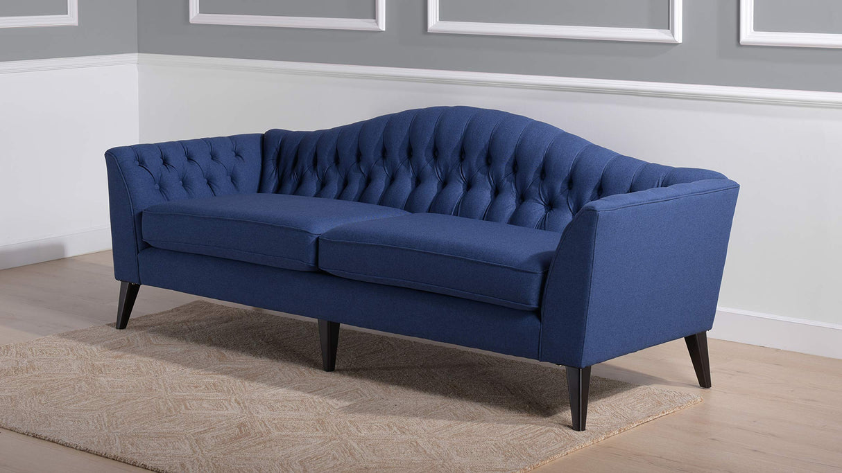 Jennifer Taylor Home Ramsey Camelback Sofa, Dark Sapphire Blue Jennifer Taylor Home