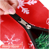 RICHIE Christmas Tree Storage Bag 9ft (3pc Set), 600D Oxford Tear-proof Xmas Tree Bag, Fits Up to 9 Foot Artificial Trees, Reinforced Handles & Zippered & Durable, Holiday Decoration Storage Bags, Red RICHIE