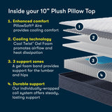 Serta Five Star Mattress Tranquility 10-Inch Plush Pillow Top – King – Cooling Gel, Zoned Support, Pressure Relief – Bed-in-a-Box – 100 Night Trial, 10-yr Limited Warranty Serta