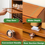 ILWorkTLs 4-Tier Bamboo Shoe Cabinet, Shoe Shelf Storage Organizer with Flip Door for Entryway, Hallway and Closet ILWorkTLs