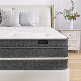 Hohamn Queen Size Mattress, 14 Inch Hybrid Mattress in a Box, Queen Mattress Foam and Individually Wrapped Pocket Coils, Soft and Breathable, Pressure Relief, Strong Edge Support, Medium Firm Hohamn
