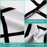 Sublimation Blank Panel Pillow Case 16 x 16 Inches DIY Polyester Cushion Cover 9 Photo Panel Throw Pillowcase for Printing Sofa Couch No Pillow Insert (6) Sieral