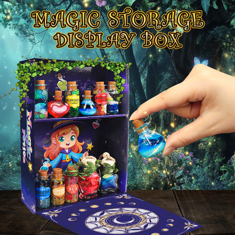 Rhybor Magic Potion Kit for Kids,Mix 22 Bottles Fairy Magic Potions,Mystery Potions Craft Kit,Christmas Halloween Decorations Birthday Gift Toys for Girl 6 7 8 9 10 Rhybor
