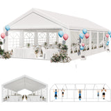YITAHOME 16x32 ft Party Tent Heavy Duty Wedding Event Shelters Outdoor Upgraded Galvanized Canopy with Large White Roof, Removable Sidewalls & 3 Storage Bags YITAHOME