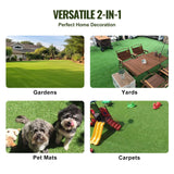 VEVOR Artifical Grass Turf, 6 x 10 ft Thick Grass Rug Indoor Outdoor, 1.38" Realistic Synthetic Grass Mat with Drainage Holes, Perfect for Patio Garden Lawn Home Backyard Dog Mats VEVOR