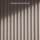 SICOTAS Round Coffee Table for Living Room, 32" Circle Modern Fluted Center Coffee Table with Storage, Mid Century Accent Tea Dining Table for Small Space, Apartment, White Alder SICOTAS