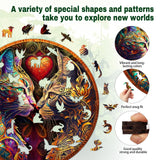 Wooden Puzzle for Adults, 200 Piece Irregular Animal Shaped Wooden Jigsaw Puzzles, Unique Puzzles for Adults, Creative Gift for Teenagers and Adults WHJSG