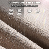 ovios 13 Pieces Patio Furniture Set, Outdoor Sectional Sofa with Rectangular Fire Pit Table, Wide Armrests and Deep Seat, Modern Modular Wicker Rattan Conversation Set, Beige ovios