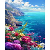 Ocean Paint by Number Adult,Canvas Paint by Numbers for Adults Landscape,DIY Acrylic Oil Paint by Number for Adults for Home Decor Gift 16x20 HITIRECOVI