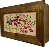 Concealed Gun Cabinet with Flowers Scene - Secure Wall Mounted Hidden Gun Safe To Securely Store Your Gun & Home Self Defense Gear by Bellewood Designs Bellewood Designs