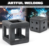 WelderElite 12-Piece Welding Coupons 1/8" Welding Practice Kit 11 Gauge Beginners Welding Mild Steel Sheet Can Be Used to Make 1 Dice and 1 Cube Frame WelderElite