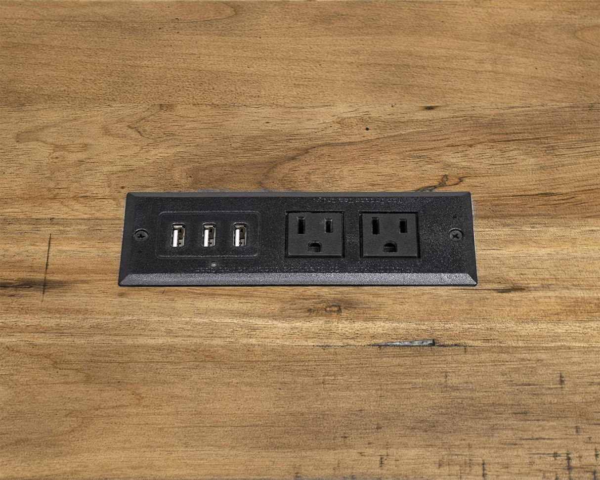 Martin Furniture IMSA384 Executive, Writing Table, Office Desk, Brown Martin Furniture