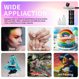Airbrush Kit with Compressor Portable Airbrush Kit 48PSI High-Pressure Non-Clogging Air Brush Set Cordless Rechargeable with 0.3mm Nozzle and Cleaning Brush for Painting,Nail Art, Makeup (Black) CBVCBV