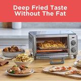 BLACK+DECKER 4-Slice Crisp 'N Bake Air Fry Toaster Oven,TO1787SS-RFP, 4-Slice, 5 Cooking Functions, 30 Minute Timer, Stainless Steel BLACK+DECKER