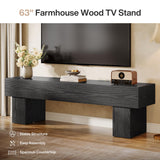 Tribesigns 63" TV Stand, Farmhouse Entertainment Center, Low TV Console Table for Living Room, Long Media Console Television Stands for 55/60/65/70 Inch TV Tribesigns