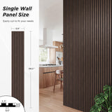 Smartstandard 4 Pack 106" x 12.6" Wood Slat Wall Panels, Soundproof Wooden Wall Panels, Acoustic Wood Panels for Wall, 3D Fluted Wood Panels for Interior Wall Decor, Dark Walnut SMARTSTANDARD