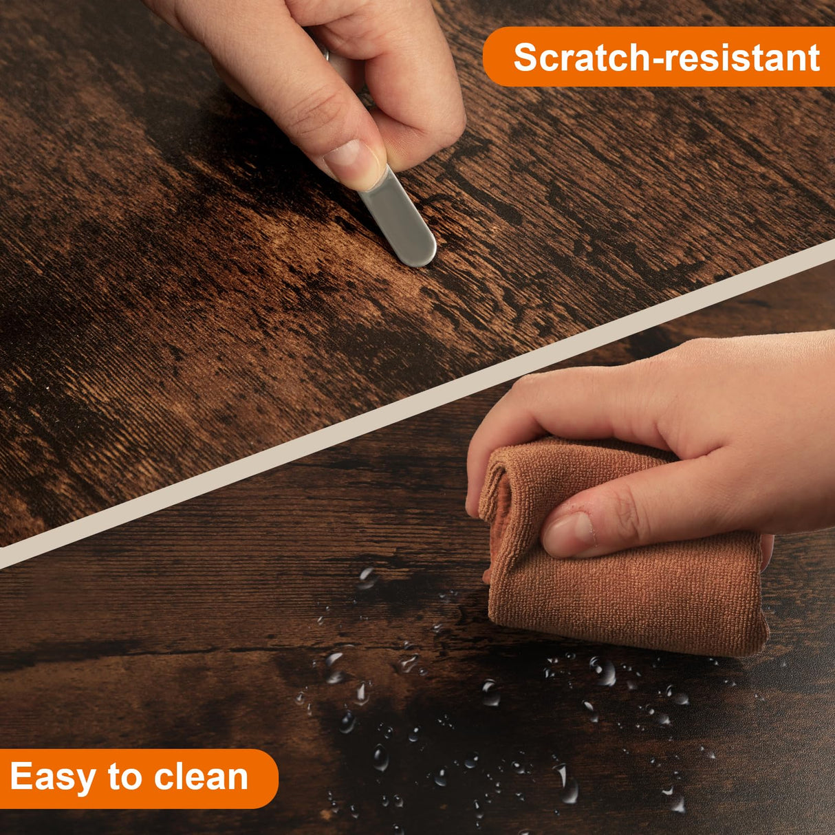 Himix Dog Crate Furniture, XL Dog Crate Furniture for Large Medium Dogs, Wood Dog Crate Table with Sturdy Metal, Heavy Duty Dog Kennel Indoor 40.15''x 25''x 27.56'' (Rustic Brown) Himix