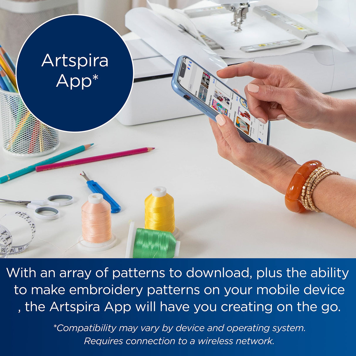 Brother Innov-ís NQ3550W Sewing and Embroidery Machine with Wireless Capability, White Brother