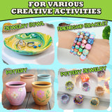 Premium Air Dry Clay for Kids - Natural Modeling Pottery Clay for Wheel, 3.3lbs Kids Arts & Crafts Supplies for School Classrooms, Easter Gifts Toy for Kid, White Aujazyble