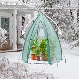 Portable Plant Protector from Animals, Ohuhu Greenhouse for Outsides with Durable PE Cover, Heavy Duty Green House with Zippered Door Mesh Window for Vegetables Flowers Fruits Herbs, 63x54x71 Inch Ohuhu