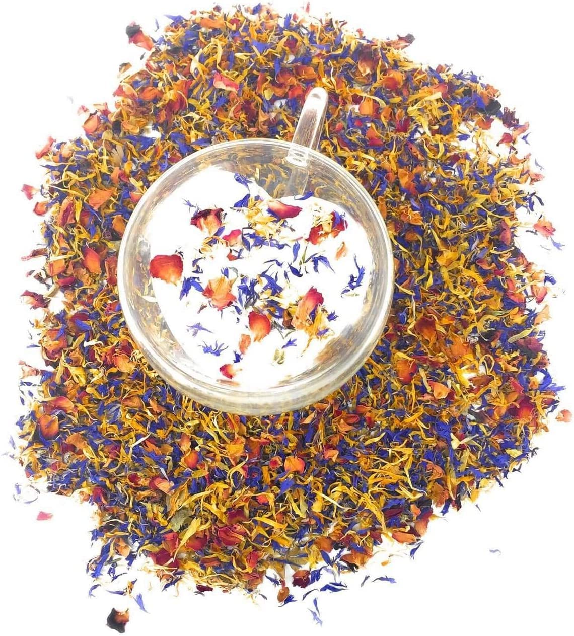 Spring Flower Blend – Edible flowers - Rose, Cornflower and Marigold - All natural, Culinary grade Delights (0.35oz) - Premium Quality - Perfect for Beverages, Cakes Naturegrail