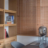 LLPEIJIE026 Wood Window Venetian Blinds,Bamboo Blinds,50mm Slats,Curtains Windows Treatment Shutters,for Kitchen,Office,Bathroom,Bedroom,Living Room,Customizable (70x140cm/28x55in) LLPEIJIE026