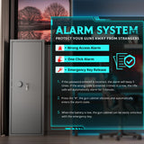 SUNCROWN 10-12 Gun Safe, Rifle and Pistol Home Safe, Large Rifle Safe, Digital Keyboard Gun Cabinet with Pistol Bag and 3 Adjustable Brackets for Home Use, Black SUNCROWN