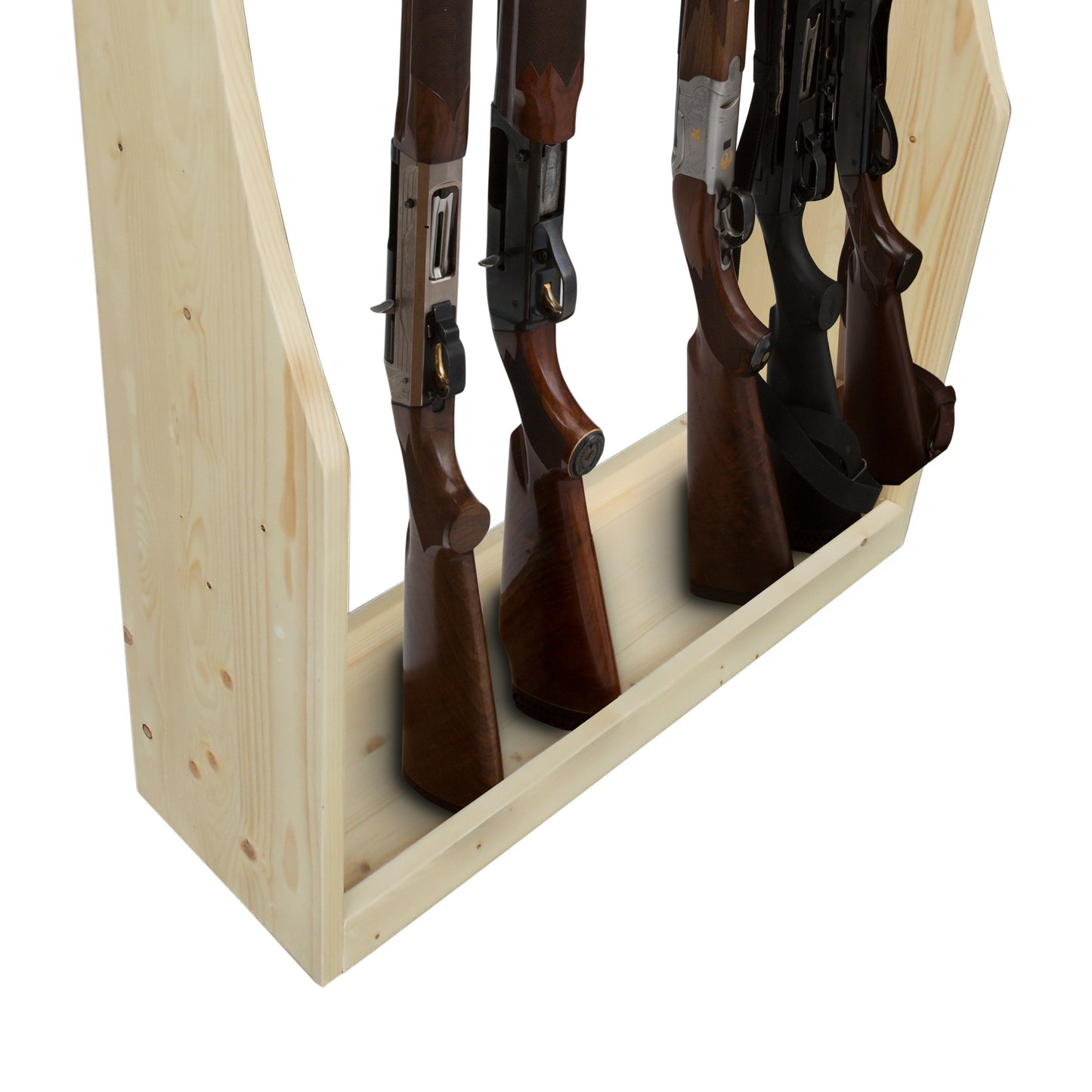 Rush Creek Creations unisex adult Realtree Sporting Floor Reatlree Solid Pine Freestanding 7 Rifle Shotgun Storage Rack Easy Assembly, tan, 0 US - WoodArtSupply